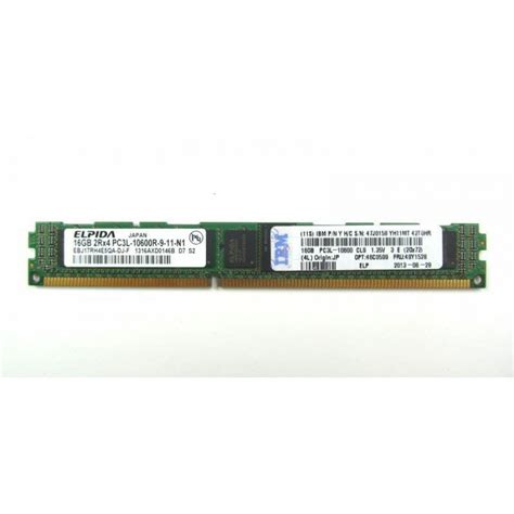 IBM 49Y1528 16GB 1x16GB 2Rx4 PC3l 10600 ECC DDR3 1333mhz Memory Module