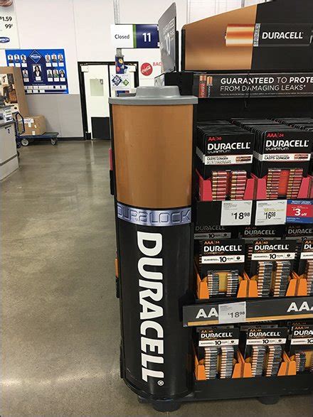 Duracell Coppertop Copper Sided Display Fixtures Close Up