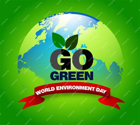 Premium Vector World Environment Day Concept Green Earth Of Eco