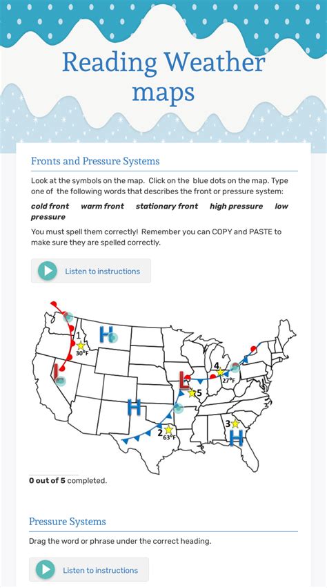 Reading Weather Maps Activity