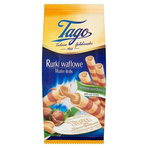 Tago Rurka Waflowa Z Kremem Orzechowym 150g Waffle Tubes With Nutty