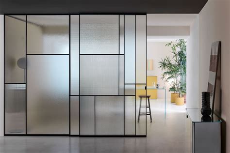 Glass Movable Wall Sherazade Slide Patchwork By Glas Italia Glass