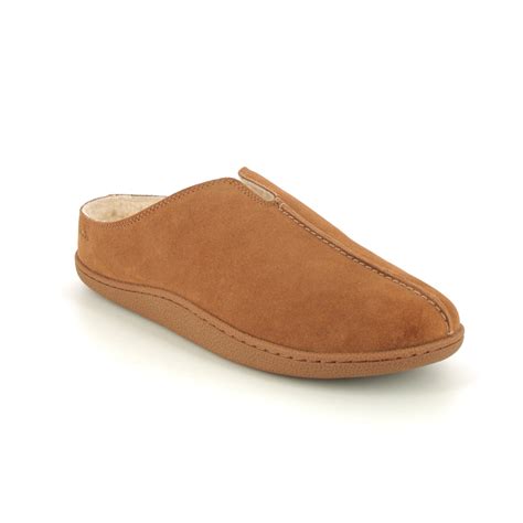 Clarks Home Mule Tan Suede Mens Mules 6424 57g