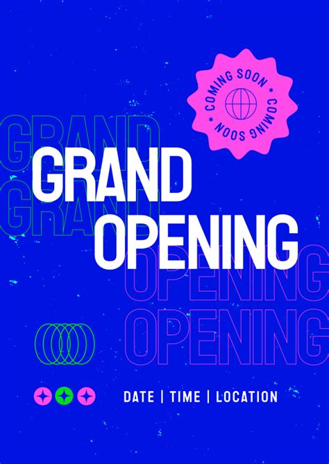 Grand Opening Modern Grunge Letterhead Brandcrowd Letterhead Maker