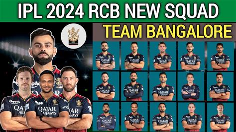 Ipl 2024 Royal Challengers Bangalore New Squad Rcb New Squad 2024 Rcb Team New Players