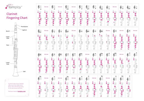 Free Printable Clarinet Fingering Charts Pdf Altissimo