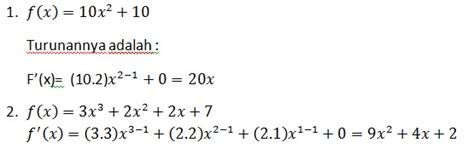 Cara Menghitung Turunan Fungsi Yang Sederhana Riset