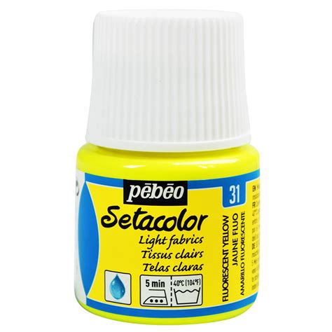 Farba Do Tkanin Setacolor Light Fabrics Fluorescent Yellow 45 Ml