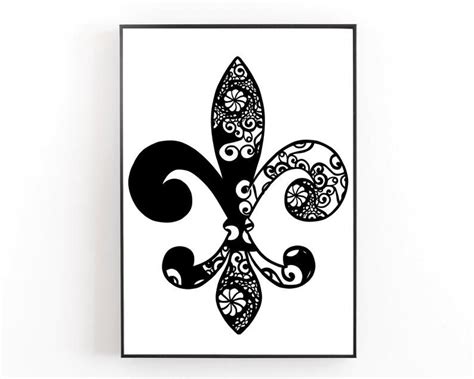 Fleur De Lis Svg Mandala Svg Intricate Weeding Recommended Etsy