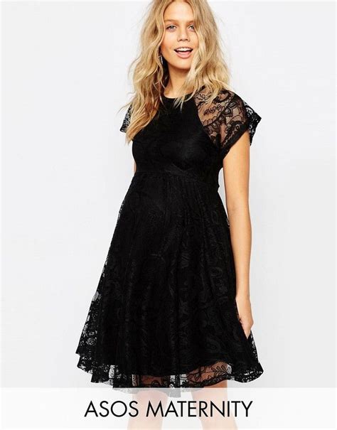 Asos Maternity Flutter Sleeve Lace Skater Dress Lace Skater Dress