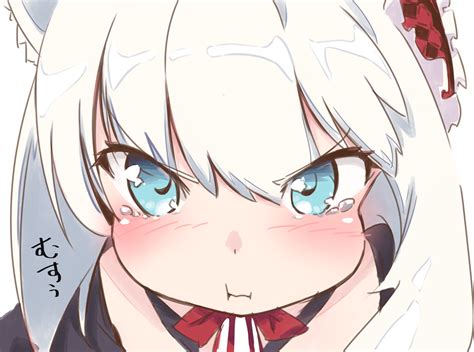 469341 Hammann Azur Lane Pouting Azur Lane Anime Girls Aqua Eyes Tears White Hair