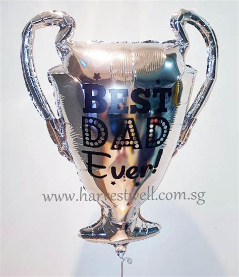 Trophy Best Dad Ever Customized Balloon Size 23 [custom Trophy4 Bde