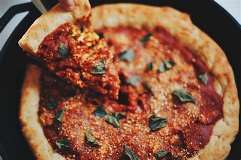 Vegan Deep Dish Pizza Vegan Parmesan — Jane Olivia