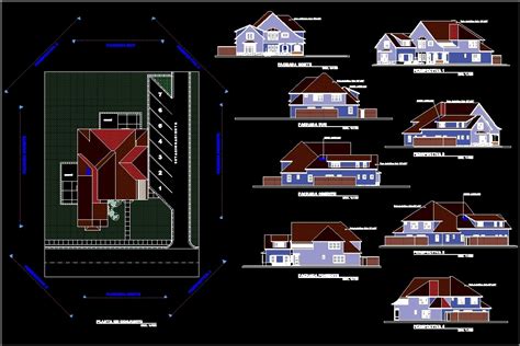 American Style House Dwg Full Project For Autocad Designs Cad