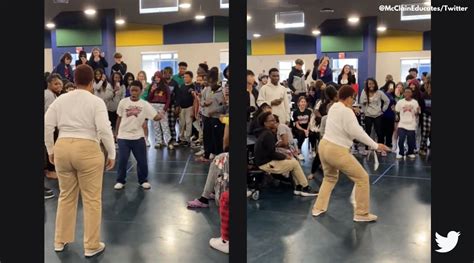 Watch This Dance Battle Between An Eighth Grader And His Teacher Is