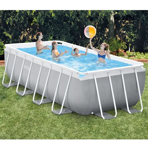 Intex 26788 4m X 2m X 1m Rectangular Frame Above Ground Swimming Pool