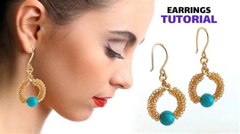 Wire Wrapping Tutorial Easy Coiled Wire Hoop Earrings Beaded Wire