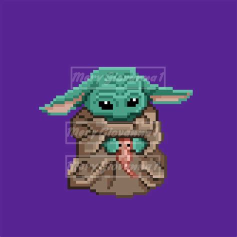 Artstation Baby Yoda Pixel A