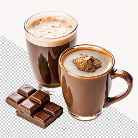 Premium PSD Hot Chocolate Coffee On Transparent Background