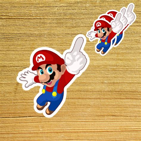 Super Mario Sticker Super Mario Vinyl Sticker Funny Sticker Etsy