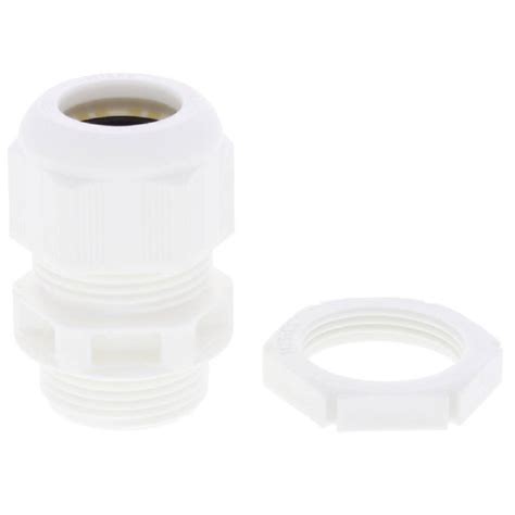 Wiska Sprint GLP20 Cable Gland With Locknut IP68 White 10 Pack