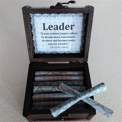 Boss Scroll Box Leadership Quotes In A Wood Box Boss Gift Boss Day Gift