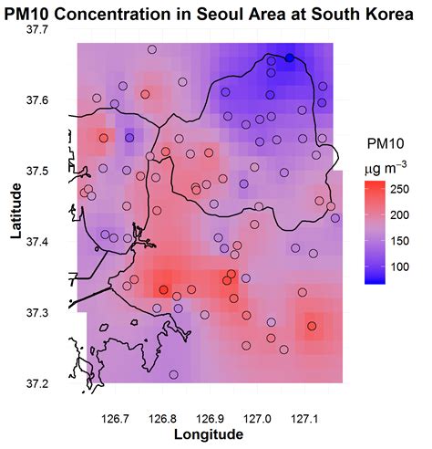 Ggplot2 How To Overlap Kriging Spatial Prediction Map On A Particular