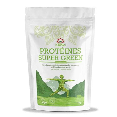 Protéines Super Green Bio Protéine Végétale 250g Iswari Easypara