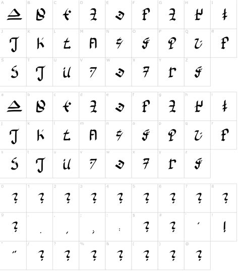 Hylian Alphabet Font Download