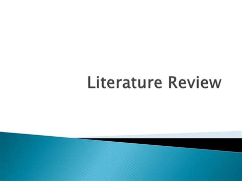 Ppt Literature Review Powerpoint Presentation Free Download Id 2706610