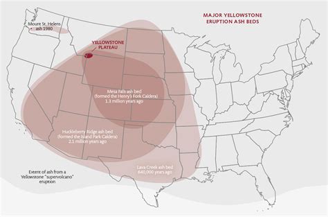 Yellowstone Caldera Eruption Map