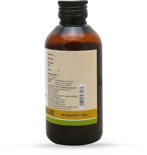 Buy KERALA AYURVEDA MAHANARAYANA THAILAM BODY OIL BOTTLE OF 200 ML