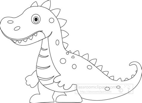 Dinosaur Clipart-cartoon green dinosaur with a big smile on its face