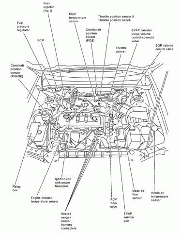 Diagrama Del Compartimento Del Motor Para Un Carro