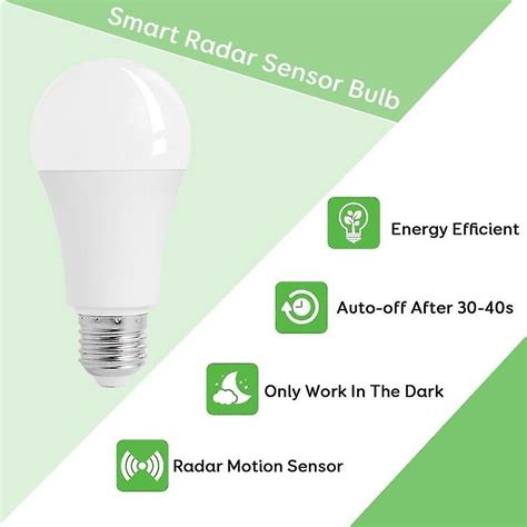 Upgraded 220v E27 Pir Motion Sensor Lamp 12w 15w 18w Led Bulb With