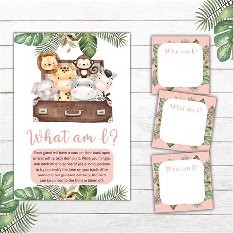 Safari Girl Baby Shower Stationery Trou Idees