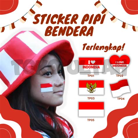 Sticker Pipi Bendera Merah Putih Beragam Jenis Isi Agustus