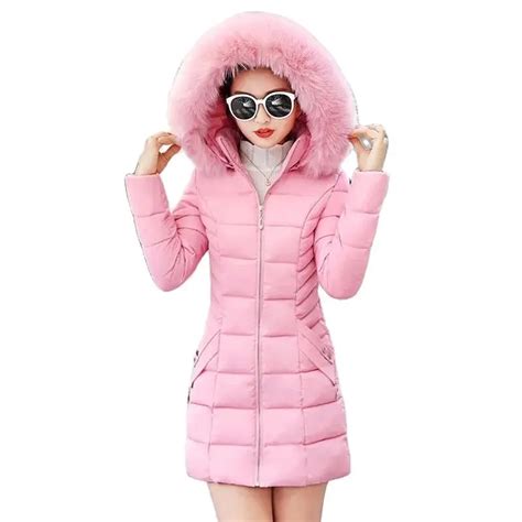 Parkas D Hiver Capuche Pour Femmes Veste Rembourr E En Coton Col En