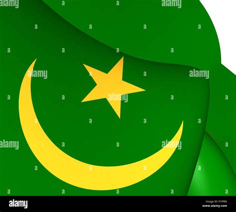 Flag Of Mauritania Close Up Stock Photo Alamy