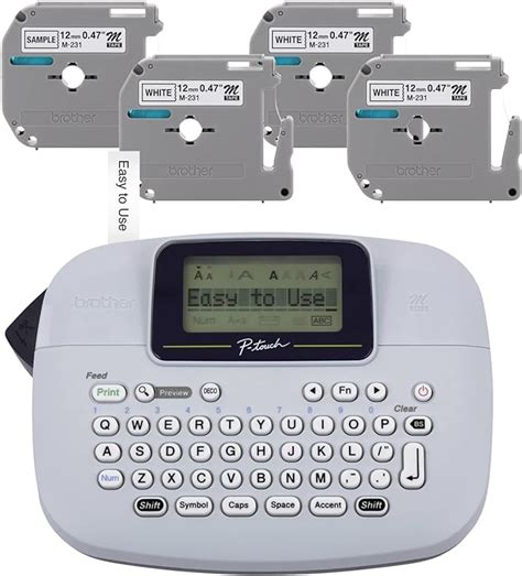 Brother PT M95 P Touch Label Maker Bundle 4 Cintas De Etiquetas