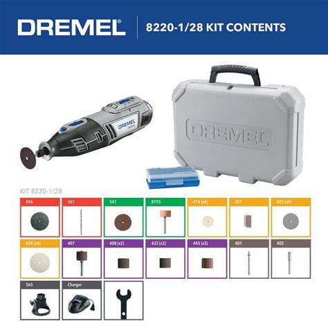 Dremel 8220 Series 31 Piece Rotary Tool Kit 8220 1 28 RONA