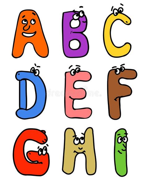 Cartoon abc set 1. vector stock vector. Illustration of color - 10916255