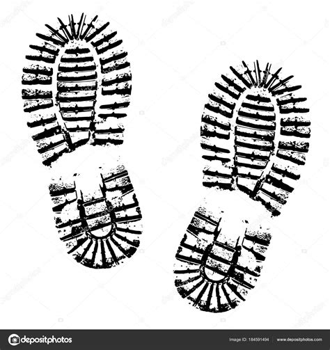 Human Footprints Shoe Silhouette Stock Vector Image By Irusetka Yandex