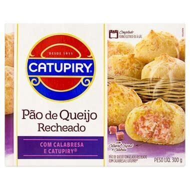 P O De Queijo Catupiry Recheado Calabresa E Catupiry Caixa G