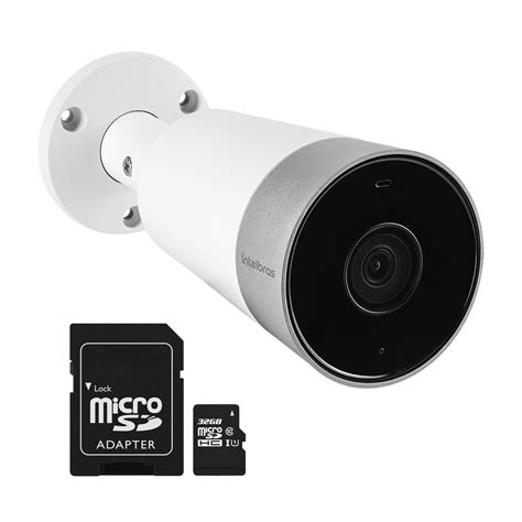 Kit Câmera Externa Wi Fi Mibo Full HD 1080p IM5 Intelbras Cartão de