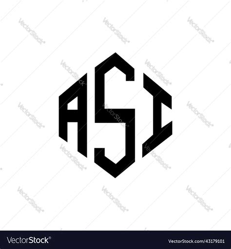 Asi letter logo design with polygon shape Vector Image