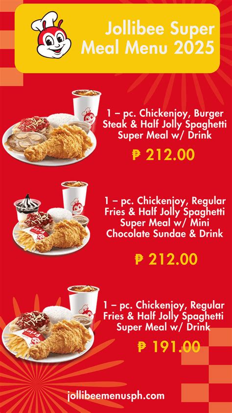 jollibee super meal price  philippines