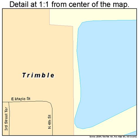 Trimble Missouri Street Map 2973852