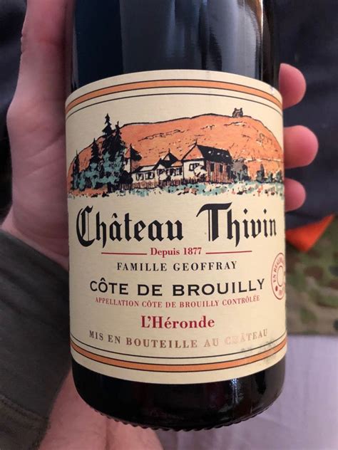 Ch Teau Thivin C Te De Brouilly L H Ronde France Burgundy