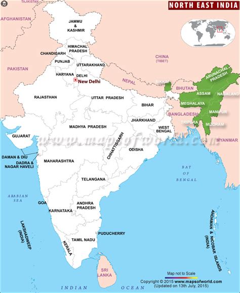 East India Map With States